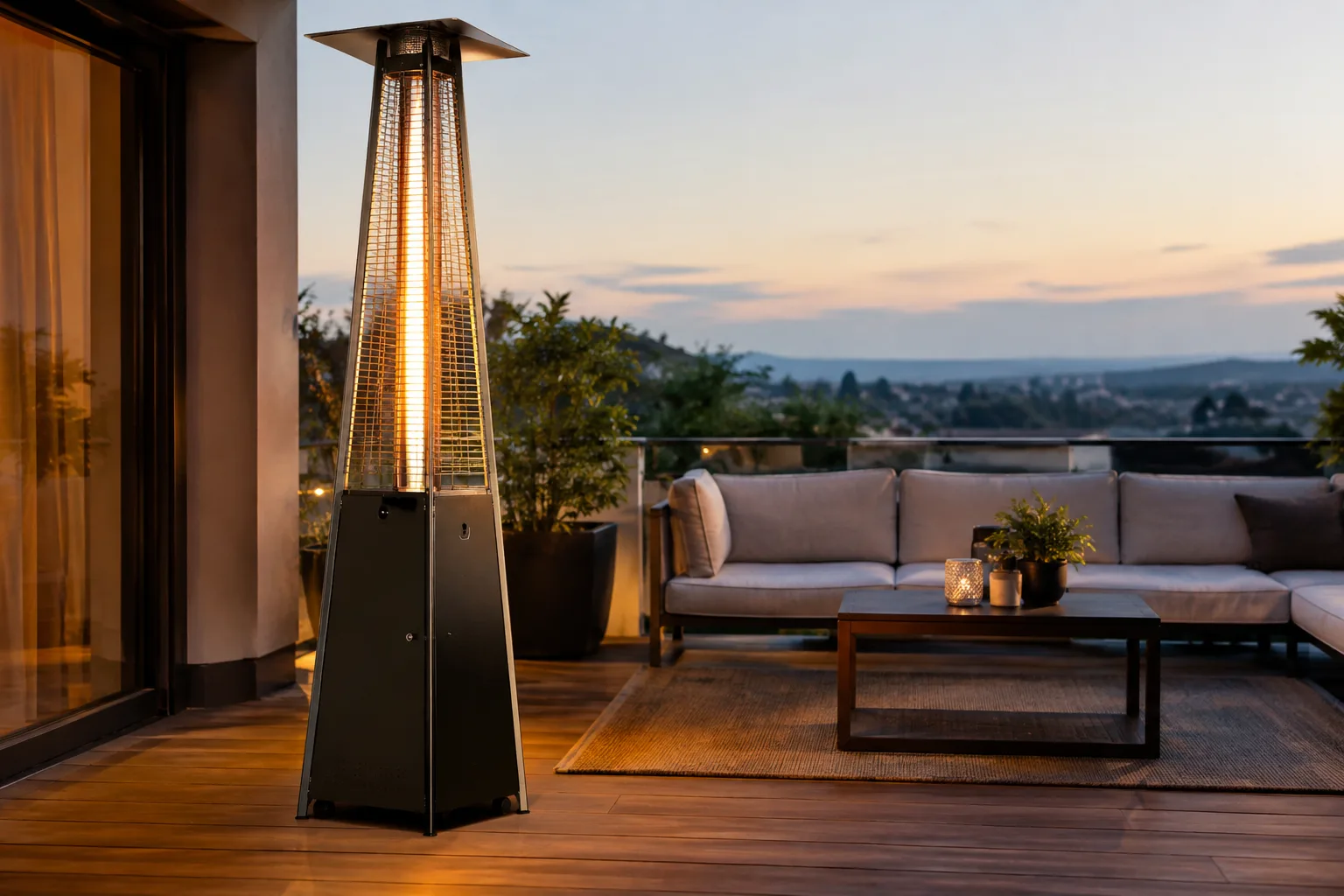 Optimale Aufstellorte fuer Heizstrahler auf Terrasse und Balkon